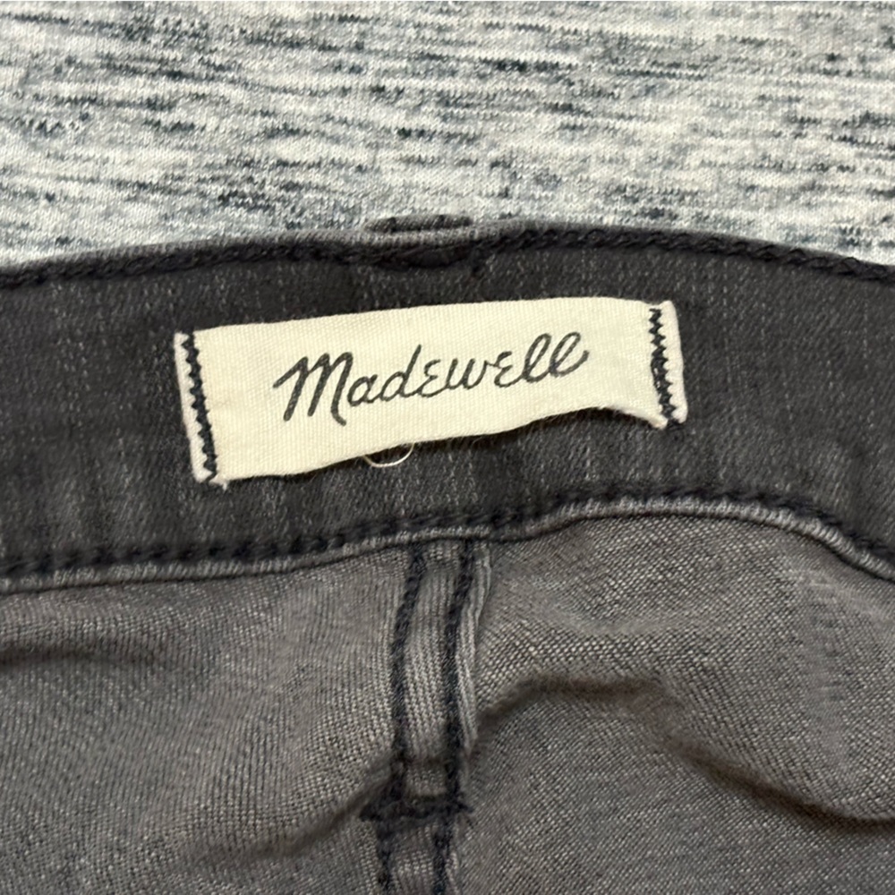 Madewell Jeans Distressed Black Denim High Rise Skinny Size 33 - Picture 3 of 5